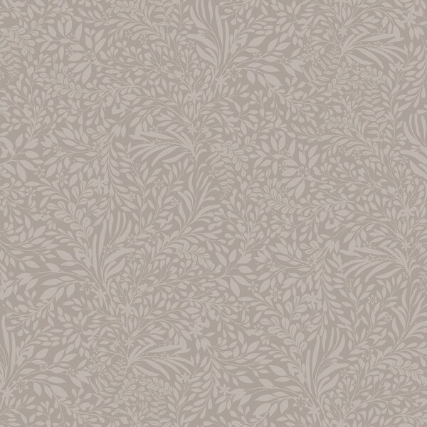 Manhattan Comfort Macon Kristina Grey Botanical 33 ft L X 209 in W Wallpaper BR4080-92118 - main